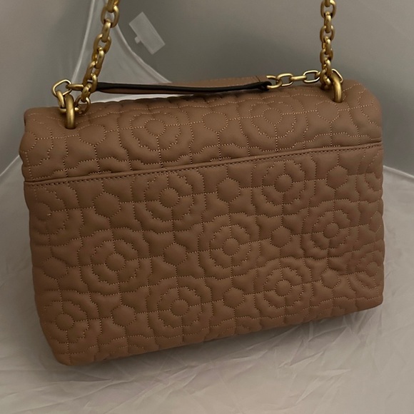 Antonio Melani Tan Quilted Chain Shoulder Bag - Picture 3 of 5